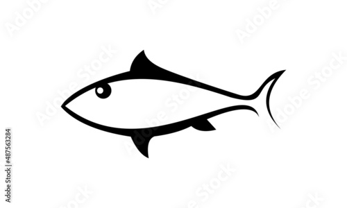 simple lineart fish vector