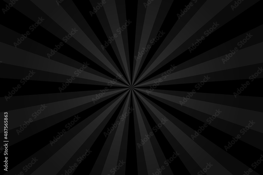 Fototapeta premium Black Sunburst Pattern Abstract Background. Ray. Radial. Vector Illustration