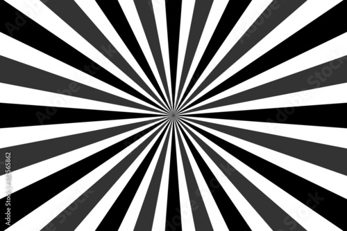 White And Black Sunburst Pattern Abstract Background. Ray. Radial. Vector Illustration