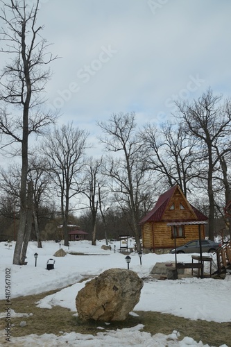 house in the snow