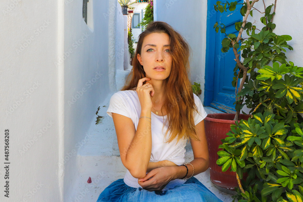 portrait of a woman in greece athen portrait of a woman in greece athen