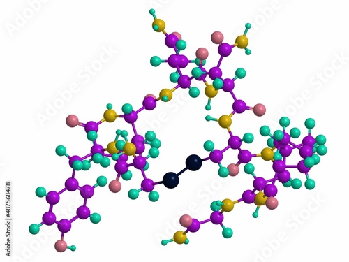 Molecular structure of hormone oxytocin