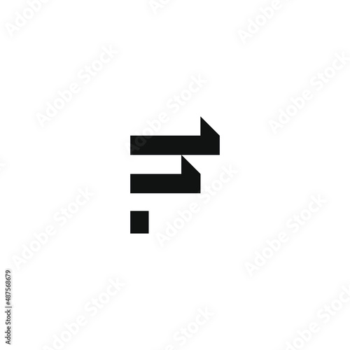 creative monogram letter f logo design template. © @ artcofam