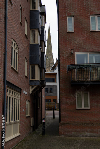 The spire of Norwich Cathedral, Norfolk