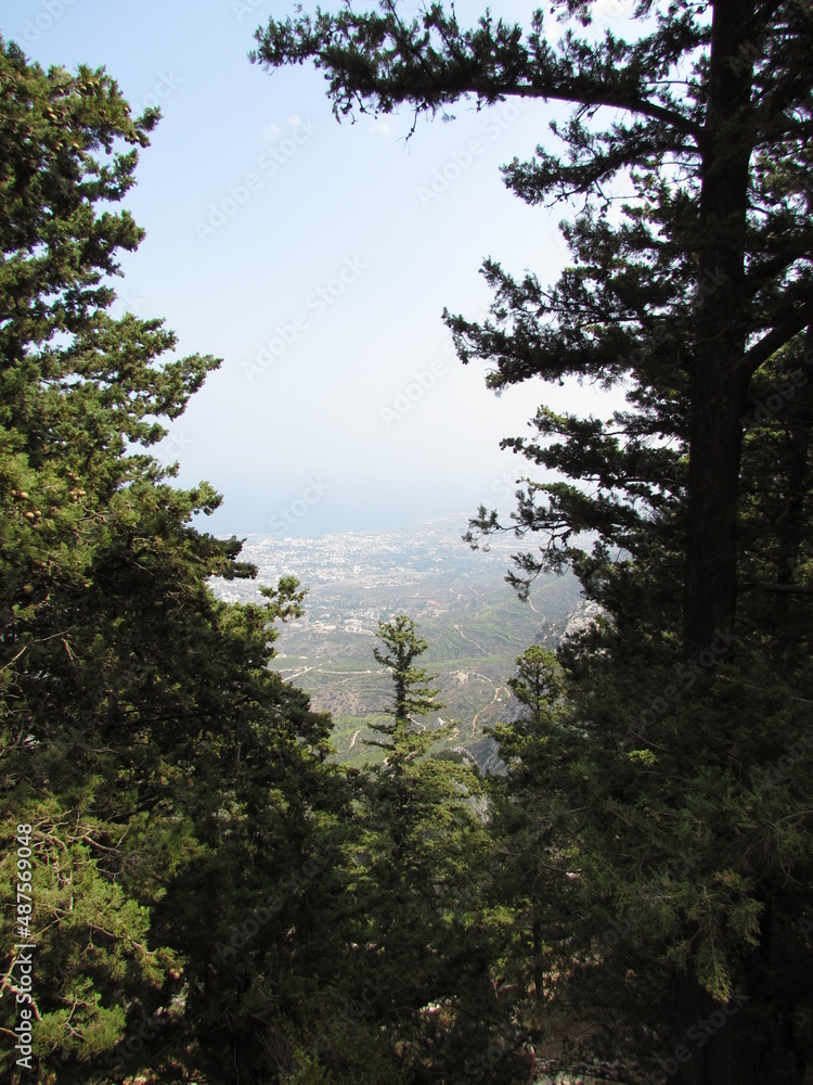 view from the top of Kyrenia mountain range