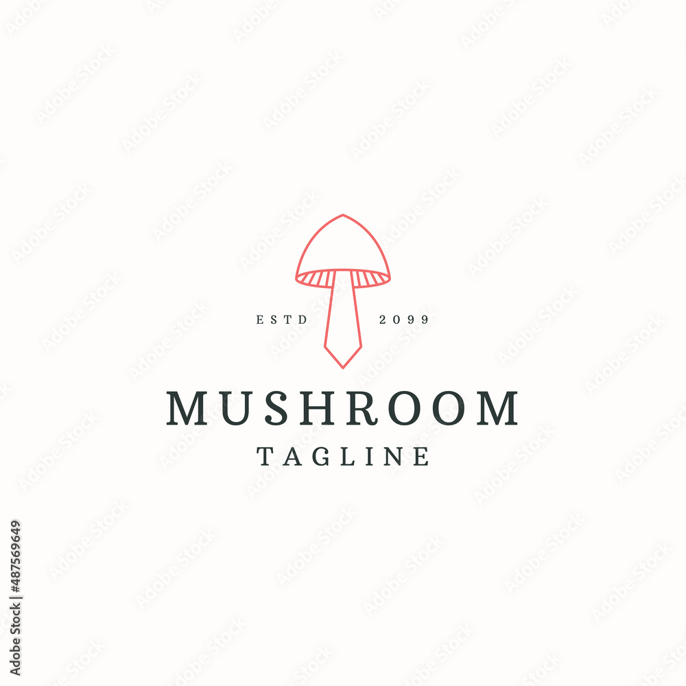 Mushroom logo icon design template flat vector Mushroom logo icon design template flat vector