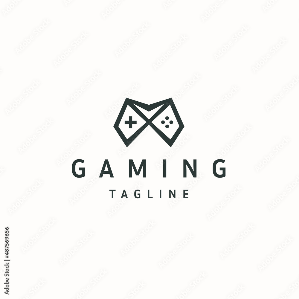Joystick or joypad gaming logo icon design template flat vector Joystick or joypad gaming logo icon design template flat vector