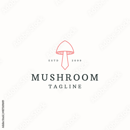 Mushroom logo icon design template flat vector