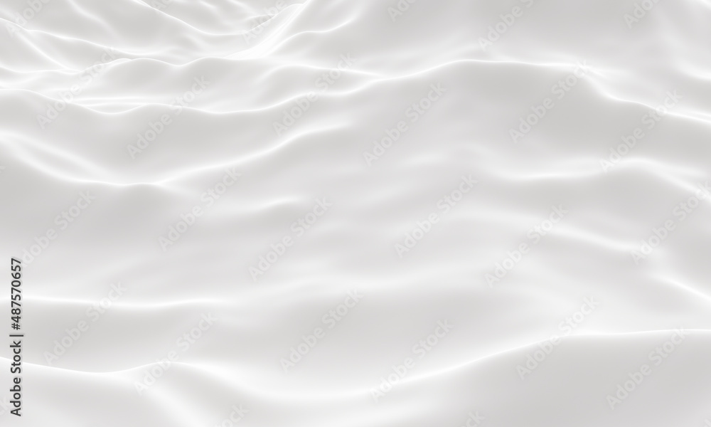 Obraz premium 3D Snow mountain. White topographic terrain.