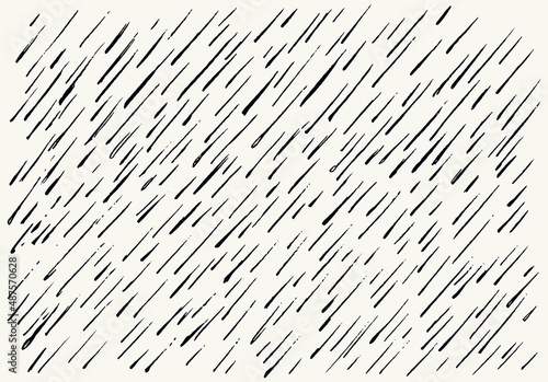 Cute rainy pattern. Pencil sketch