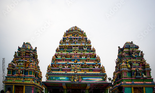 Kailashahar, India - January 23 2022: The new Tirupati Balaji Temple at North Tripura, India