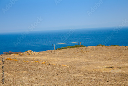 Il campo sportivo dell'ex carcere di massima sicurezza all'Asinara