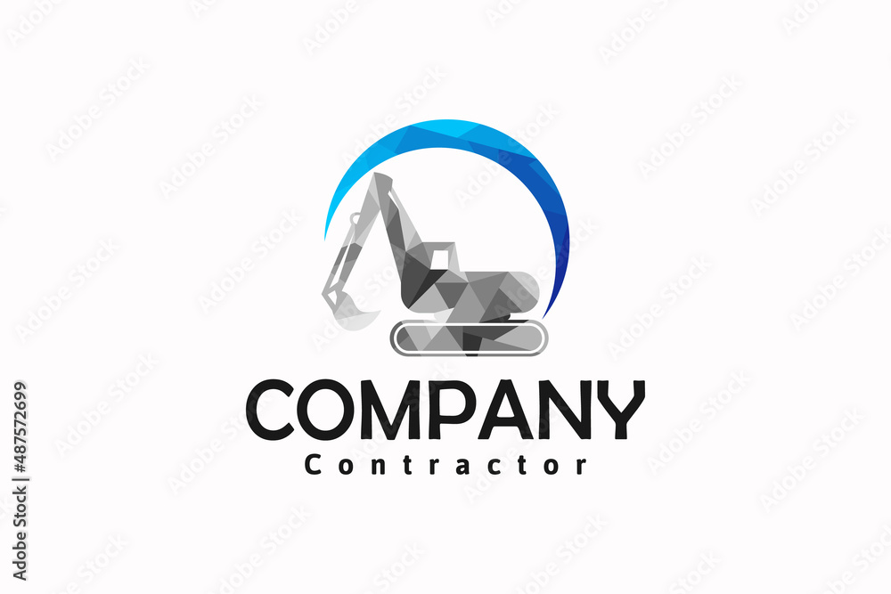 excavator logo building construction, logo reference for your business