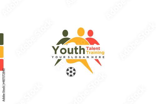 youth talent logo,football federation, reference logo for your business