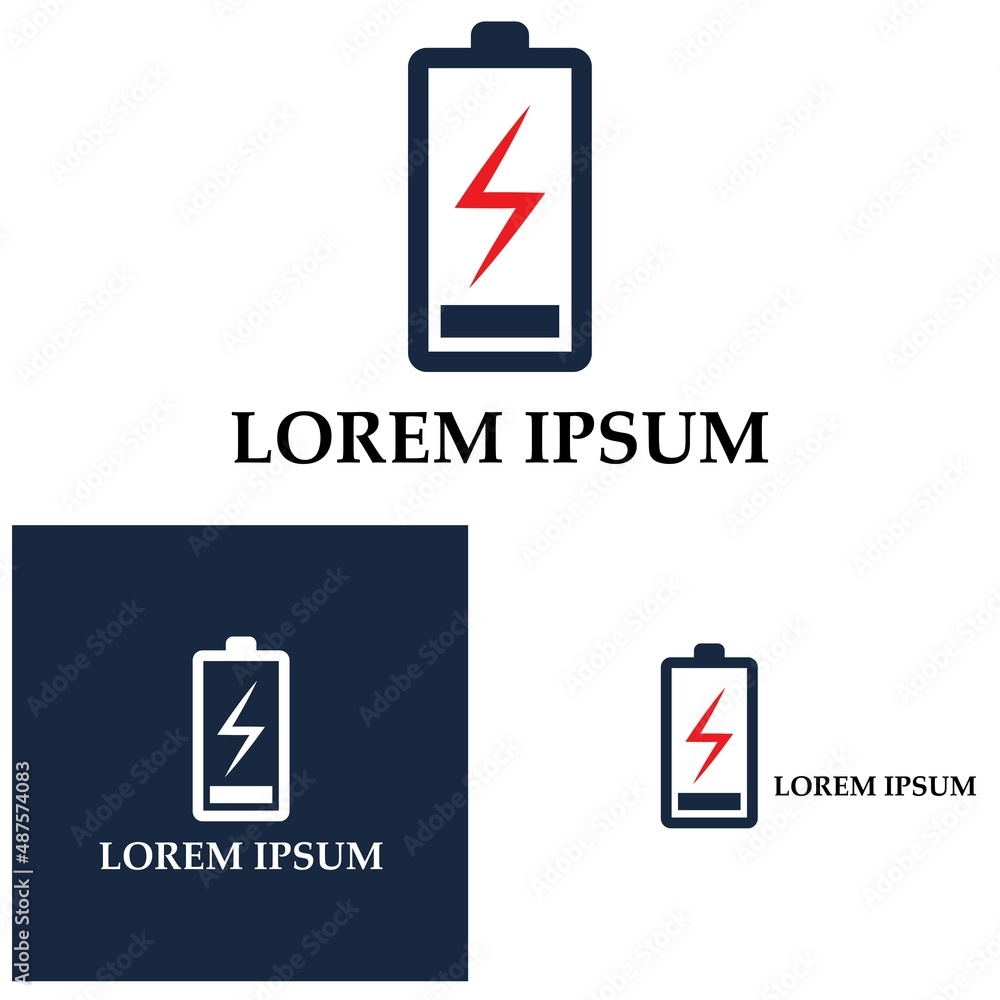 Power Battery Logo icon vector illustration Design Template.Battery Charging vector icon.Battery power and flash lightning bolt logo Power Battery Logo icon vector illustration Design Template.Battery Charging vector icon.Battery power and flash lightning bolt logo