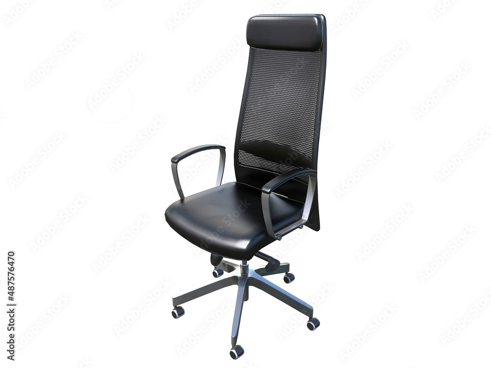 Office chair isolated on white background 3d illustration Office chair isolated on white background 3d illustration
