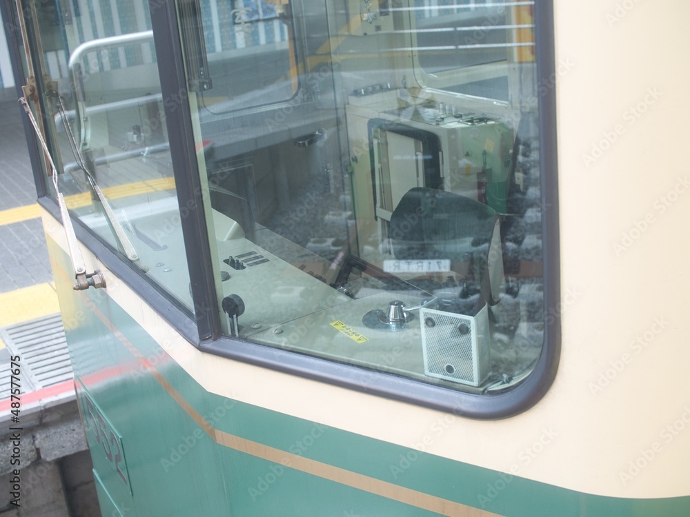 Obraz premium 旅行中の電車の中から撮った風景