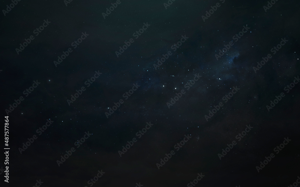 Fototapeta premium 3D illustration of Deep space background, full of stars and galaxies. Elements of image provided by Nasa