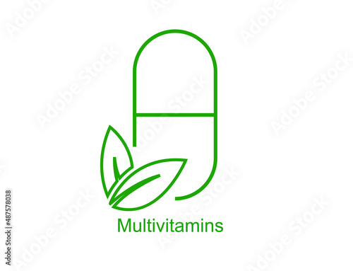 multivitamins icon vector illustration