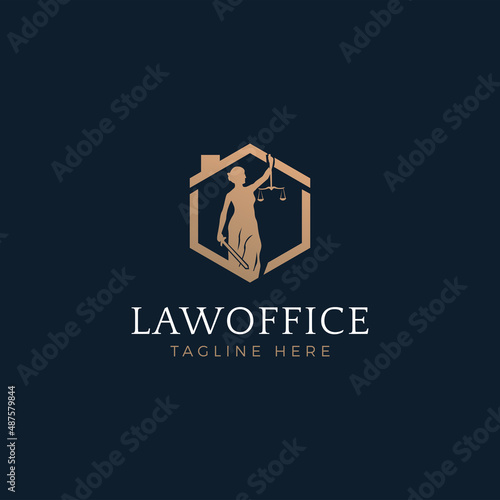 attorney law firm office logo design vector illustration