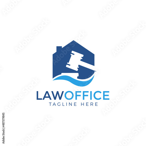 attorney law firm office logo design vector illustration