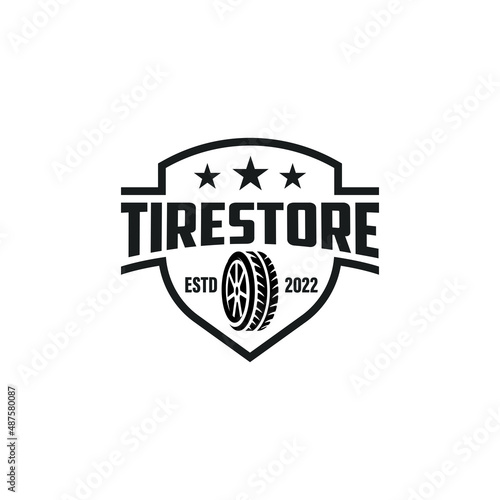 creative tire logo  tire store logo design vector illustration