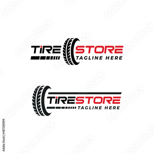 creative tire logo, tire store logo design vector illustration