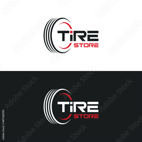 creative tire logo, tire store logo design vector illustration
