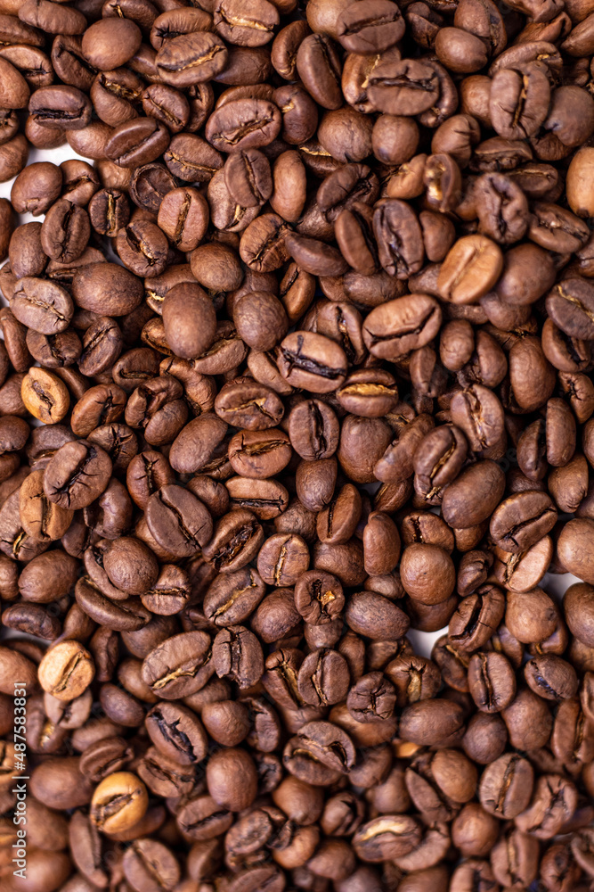 background of brown coffee beans without people background of brown coffee beans without people