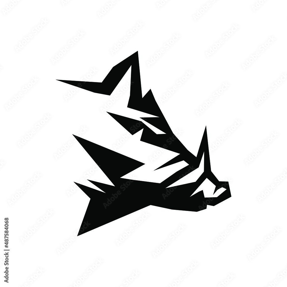 Vector Illustrated of Hog, on white background. Design element for logo, poster, card, banner, emblem, t shirt. Vector illustration Vector Illustrated of Hog, on white background. Design element for logo, poster, card, banner, emblem, t shirt. Vector illustration