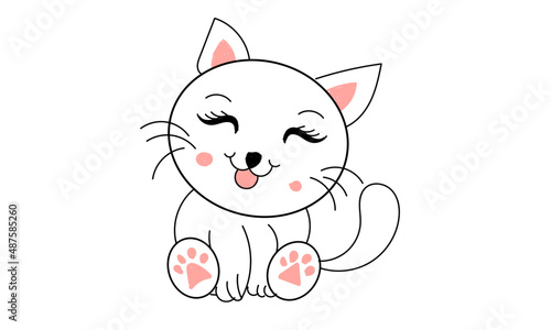 Photography Cat illustration for print or use as poster, card, flyer or T Shirt