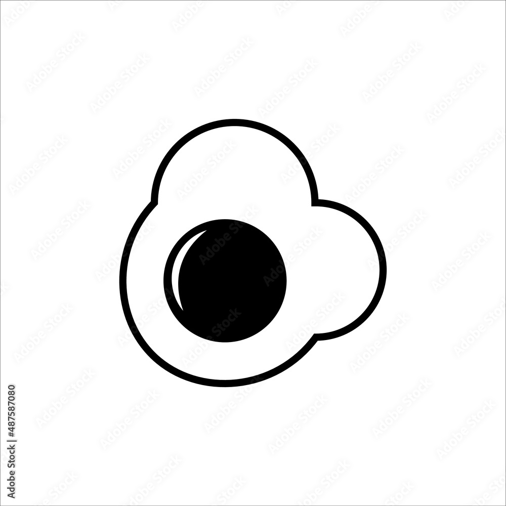 fried egg icon vector illustration symbol fried egg icon vector illustration symbol