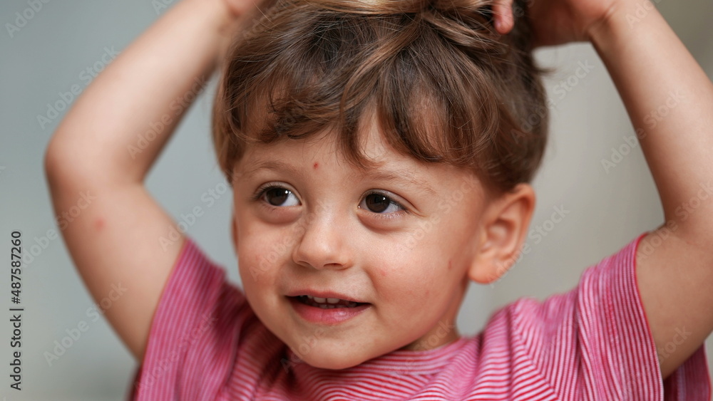 Happy child portrait of a little boy being cute and adorable Happy child portrait of a little boy being cute and adorable