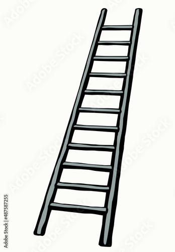 Vector drawing of high ladder