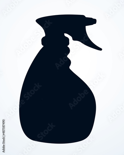 Cleaning spray. Vector drawing icon