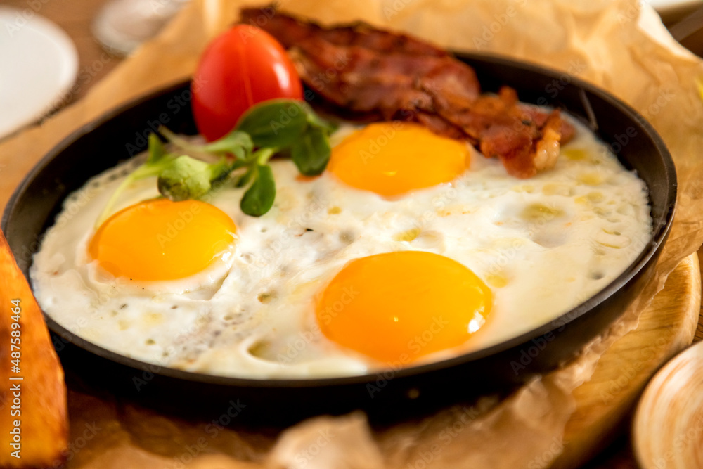 breakfast table with a variety of dishes and drinks breakfast table with a variety of dishes and drinks