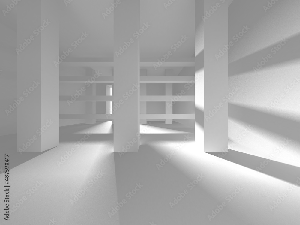 Fototapeta premium Abstract White Architecture Design Concept