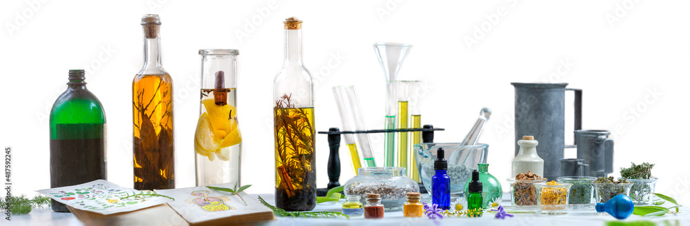 Apothecary- conceptual image ol alternative,herbal medicine Apothecary- conceptual image ol alternative,herbal medicine