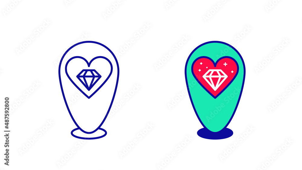 Heart and ring icon set in modern location. Location icon from modern wedding icons. Linear and red heart icon ready template. Download simple linear wedding gold vector. white background. Heart and ring icon set in modern location. Location icon from modern wedding icons. Linear and red heart icon ready template. Download simple linear wedding gold vector. white background.