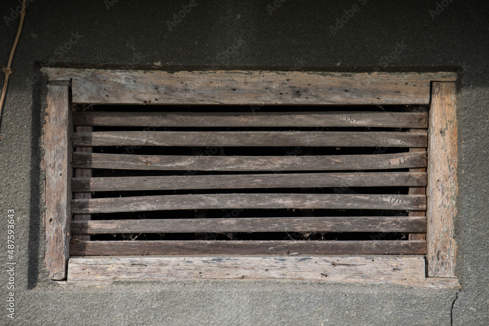 Rustic style aged window in rural home wall. Rustic style aged window in rural home wall.