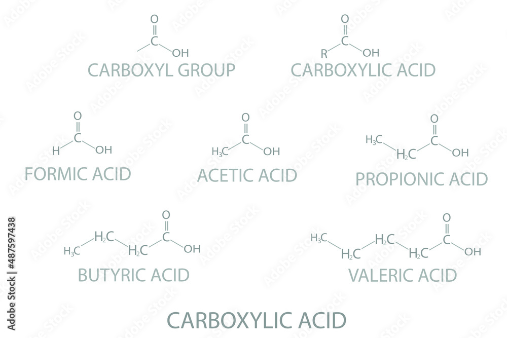 Carboxylic acid molecular skeletal chemical formula.
