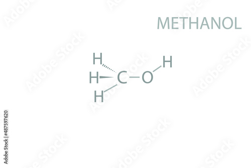 Methanol molecular skeletal chemical formula.