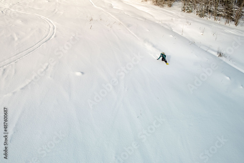 view of snowboarding at ski slope