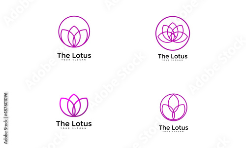 the lotus logo template vector design, icon illustration.