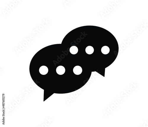 bubble text SMS chat Icon vector esp