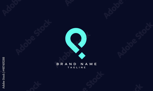 PI, IP, Abstract initial monogram letter alphabet logo design