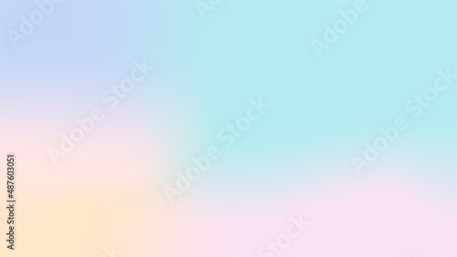 Yellow, pink and blue rainbow abstract gradient stock vector background. Iridescent holographic art texture. Applicable for poster, flyer, brochure, banner, website and graphic design