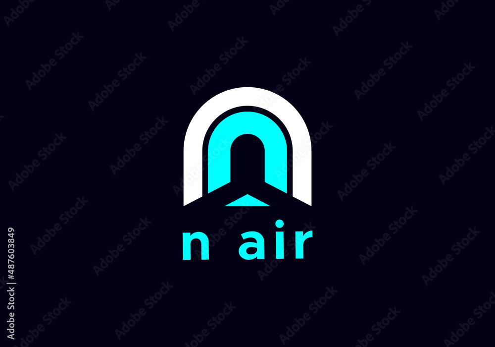 Creative Letter n airplane icon vector professional premium business logo design editable template Creative Letter n airplane icon vector professional premium business logo design editable template