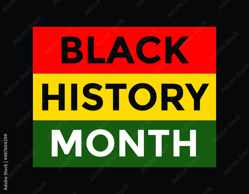 Fototapeta premium black history month symbol or flag, vector illustration 