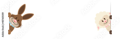 Osterhase & Schaf Banner Innen